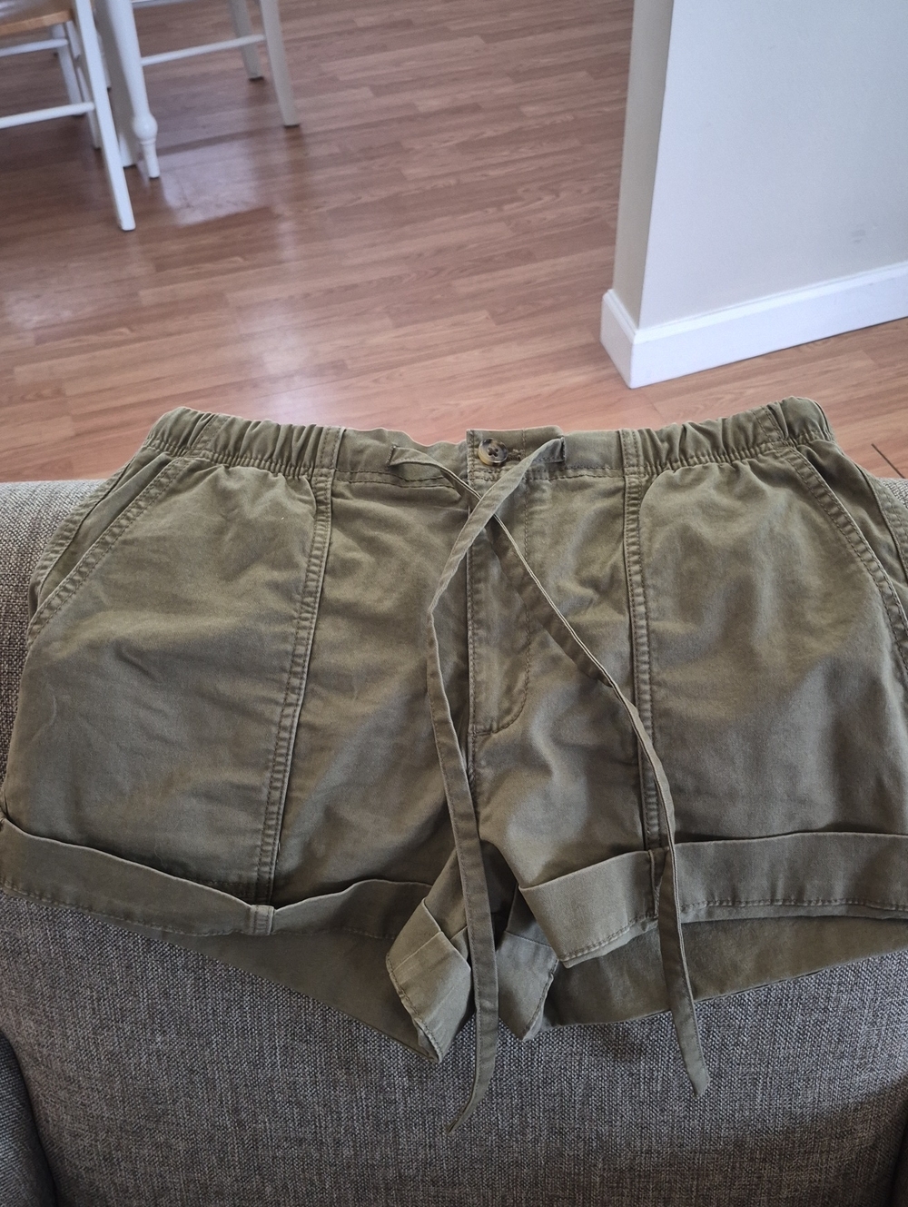 Banana Republic Olive Drawstring Utility Shorts